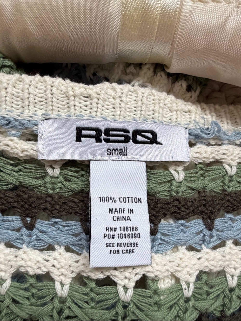 RSQ - Striped Cropped V-Neck Sweater Cardigan - Picture 5 of 5